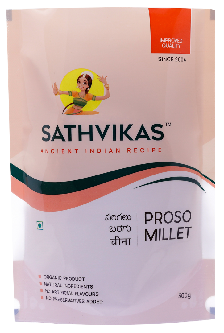 Sathvikas Varigalu / Proso Millet (500 grams) Pack Of 1.